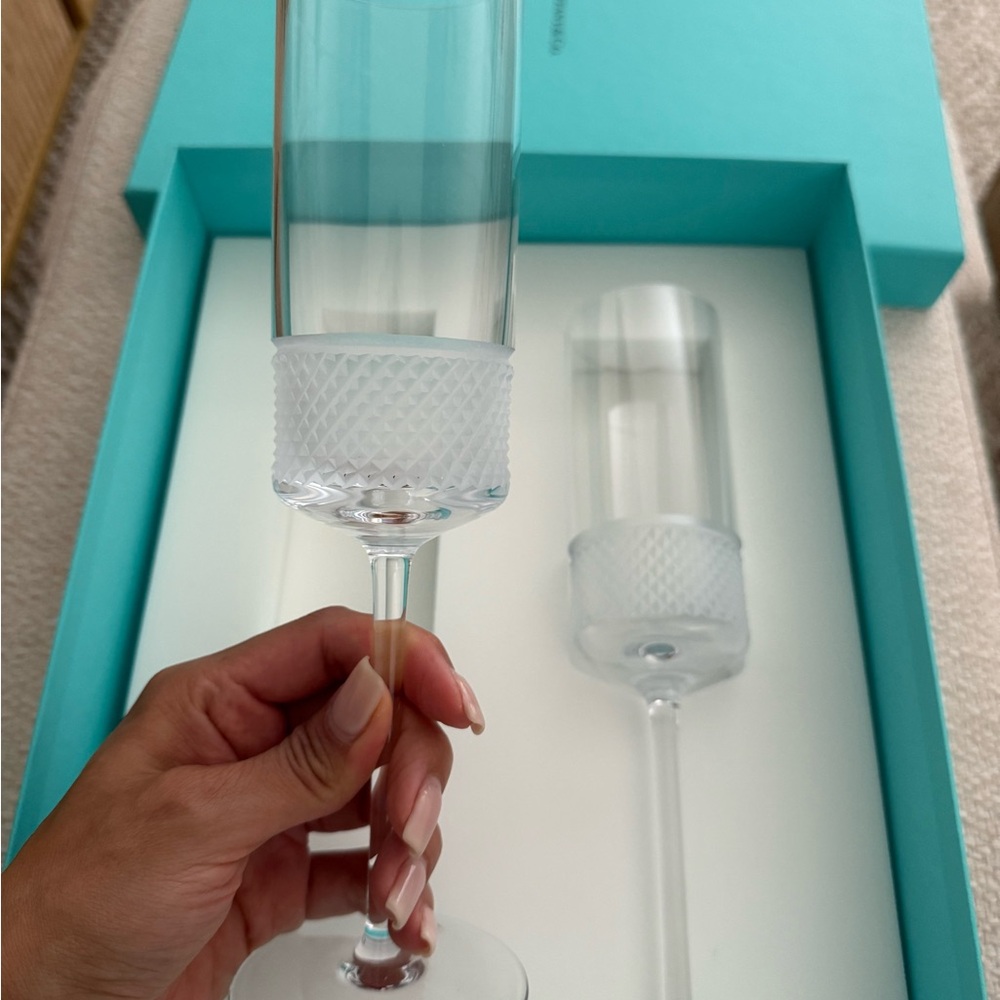 Tiffany & Co. Crystal Champagne Flutes